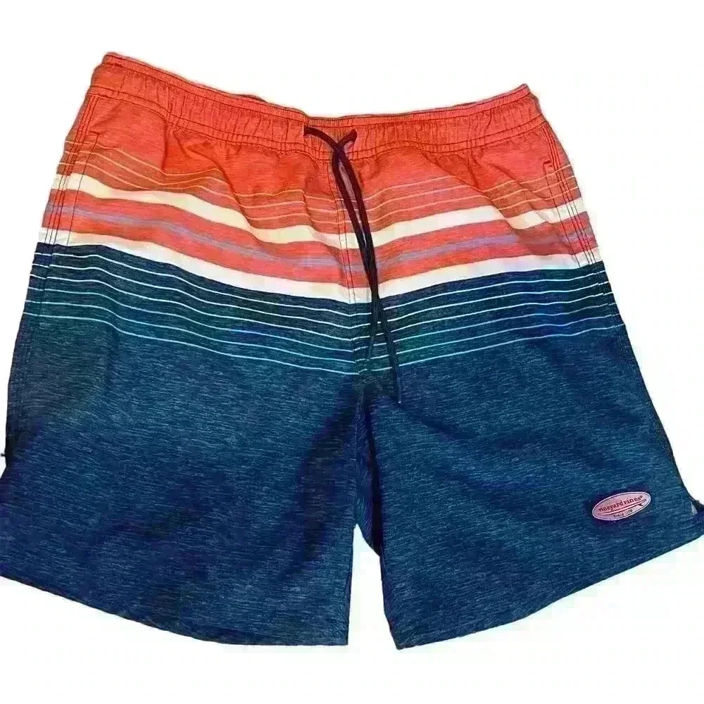 Vineyard Vines Men’s Swim Trunks Size Small NWOT Stripe Board Shorts 6.5” Inseam